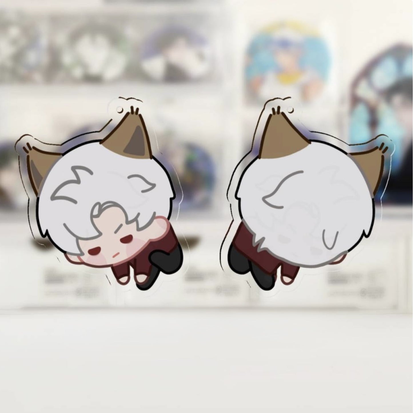 Tail wagging Cute Kitty Keychain