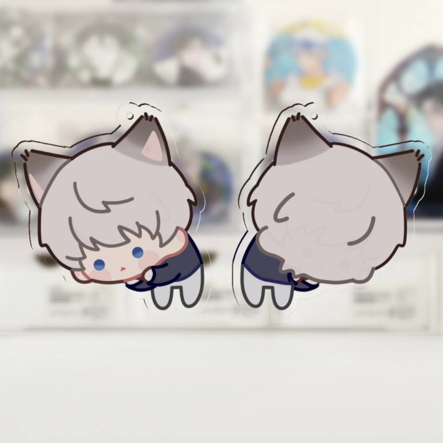 Tail wagging Cute Kitty Keychain