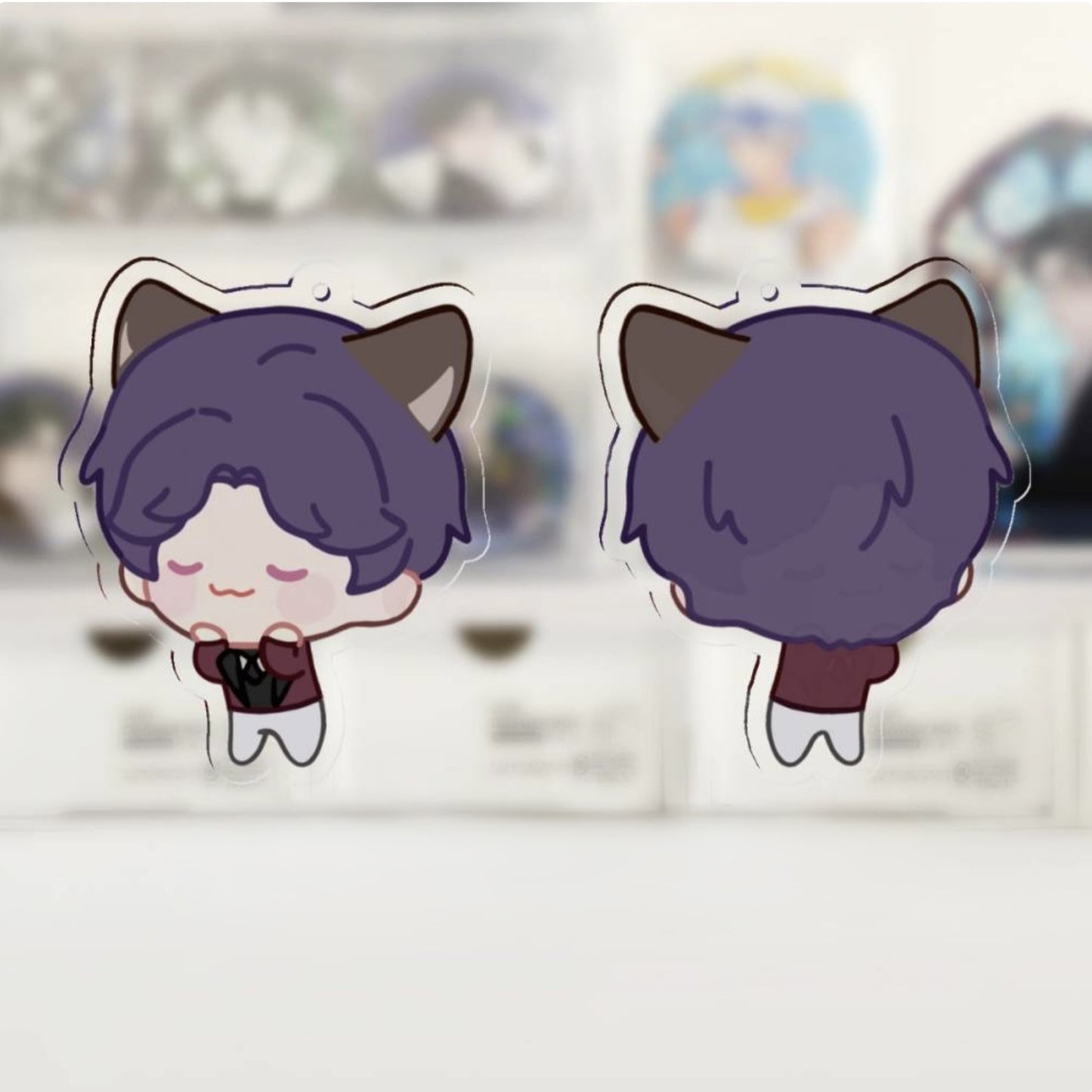 Tail wagging Cute Kitty Keychain