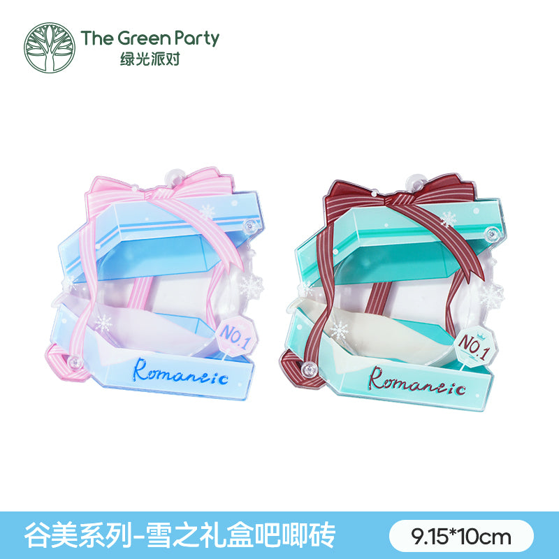 Snow gift box series Badge holder Decorative ornament