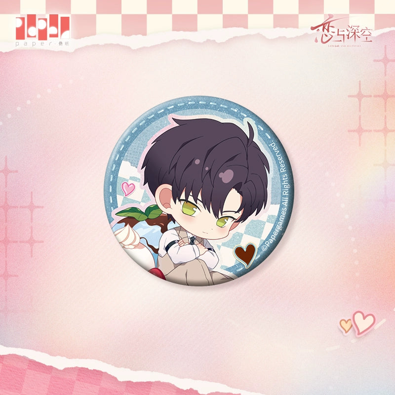 【Offocial Pre-sale】Heart-to-Heart Whispering Series Q Version Badge 65mm