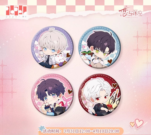 【Offocial Pre-sale】Heart-to-Heart Whispering Series Q Version Badge 65mm